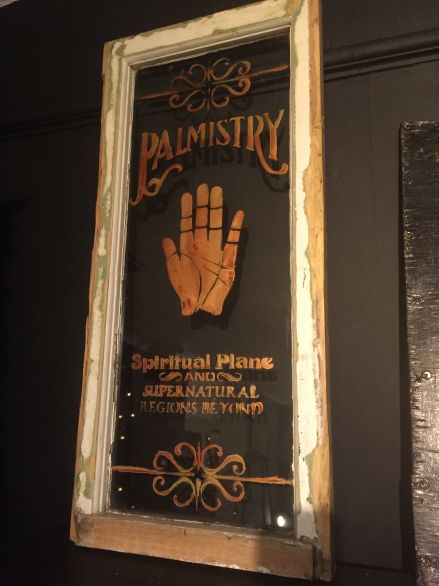 Vintage sign written window