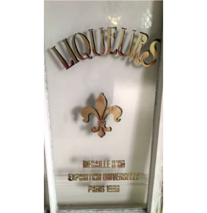 Vintage Window with French Stencilling