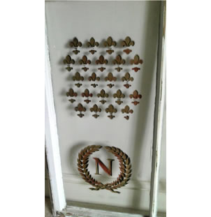 Vintage Window with French Stencilling