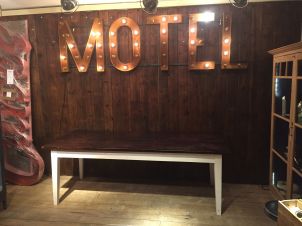 Wood dining table