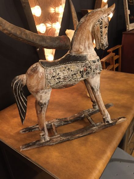 Wooden rocking horse